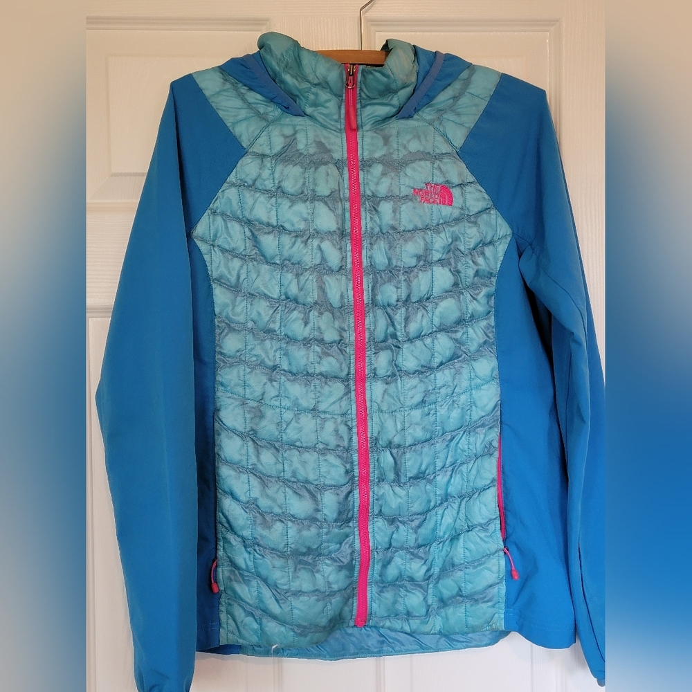 Northface Lightweight Thermoball Full Zip Teal Hooded Medium Womens Jacket